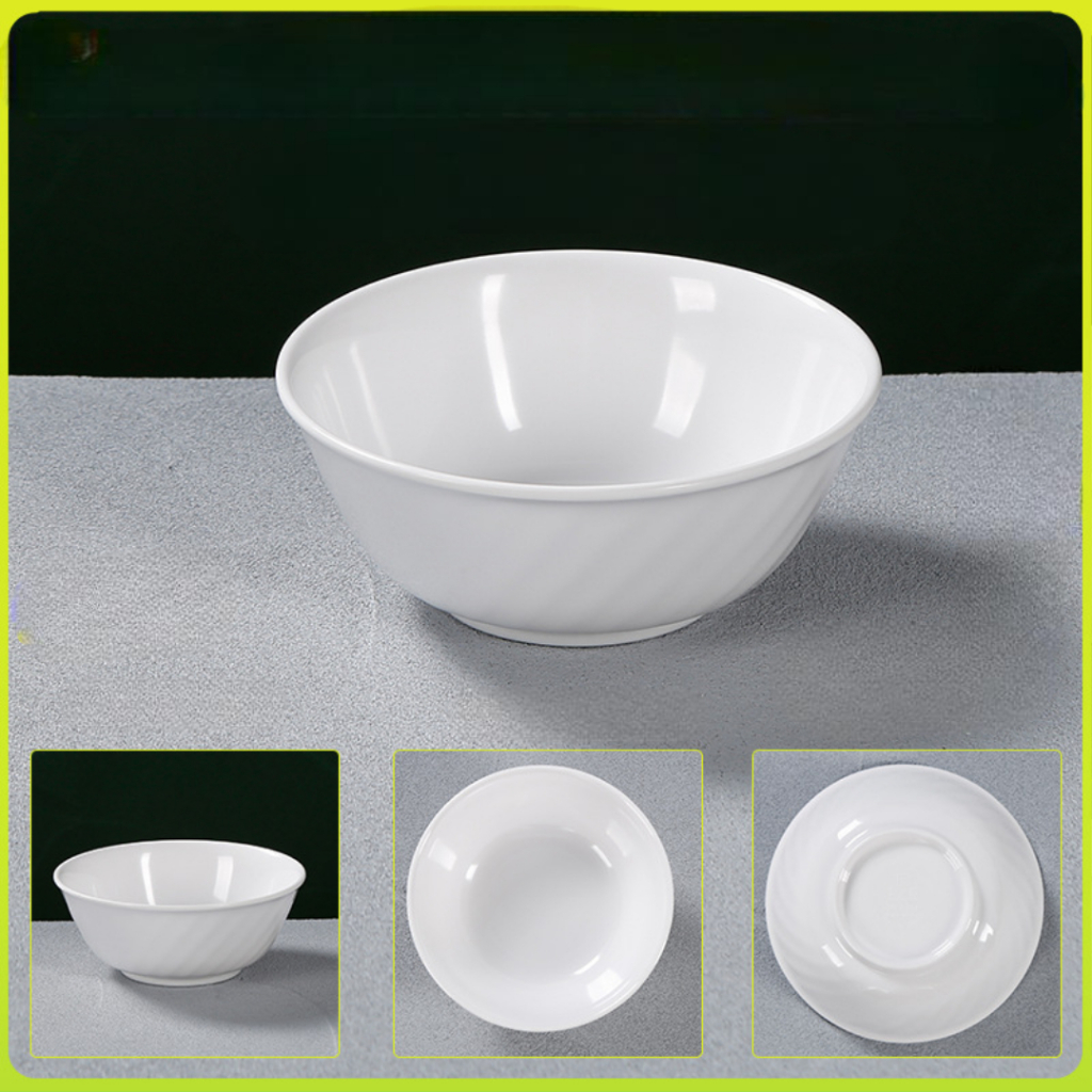 Bát Loe Trắng Cao Cấp Melamine A5 6008