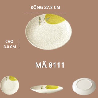 Đĩa Tròn Phíp Lá Tre Phong Cách Nhật Bản 8111