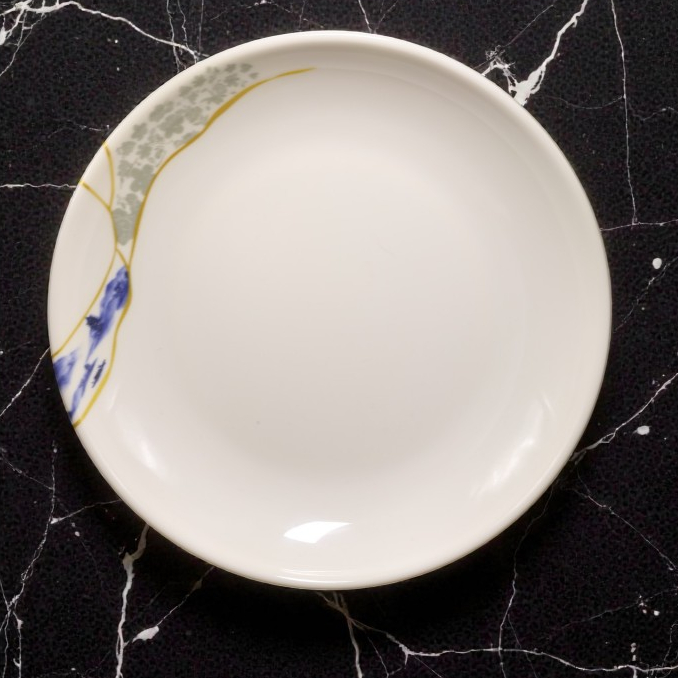 Đĩa Tròn Đế Cao Hoa Phương Đông Melamine Cao Cấp 324-14