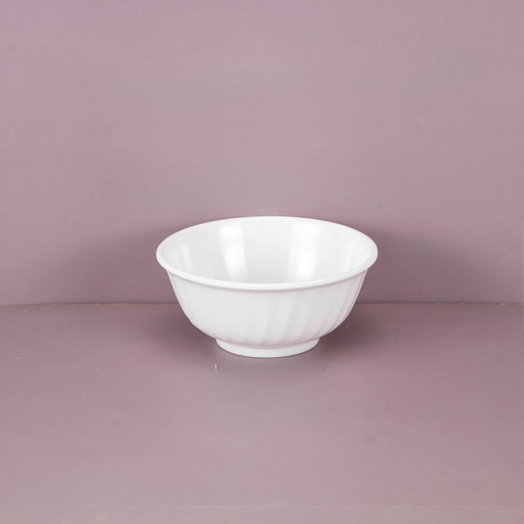Bát Loe Trắng Cao Cấp Melamine A5 6007