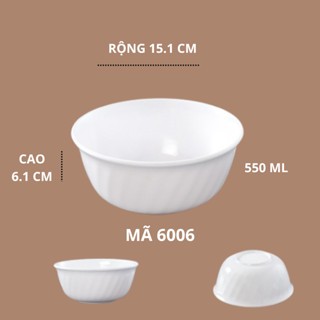 Bát Loe Trắng Cao Cấp Melamine A5 6006