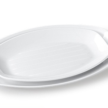 Đĩa Soài Cạnh Phíp Trắng Cao Cấp Melamine A5 2328