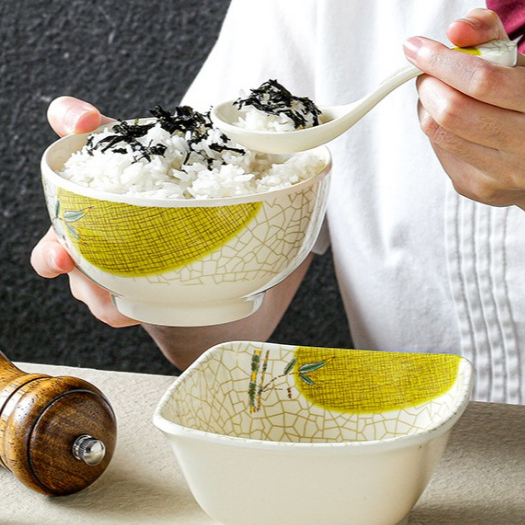 Bát Soup / Bát Ăn Chè Phíp Hoạ Tiết Lá Tre Phong Cách Truyền Thống Nhật Bản 1505A100