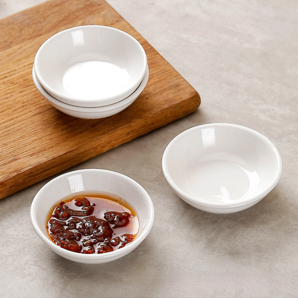 Bát Chấm Tròn Phíp Trắng Cao Cấp Melamine A5 535