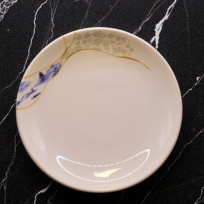 Đĩa Hoa Phương Đông Melamine Cao Cấp 608-11.5
