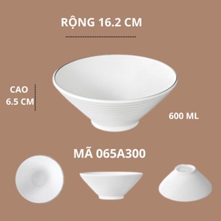 Tô Mỳ LB Phíp Trắng Viền Đen Phong Cách Bắc Âu Melamine A5 LB065A300