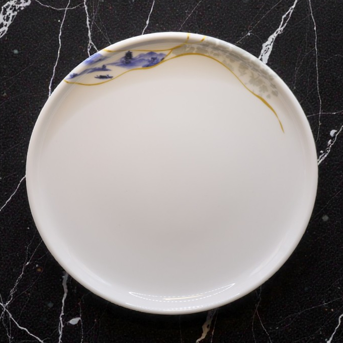 Đĩa Tròn Hoa Phương Đông Melamine A8 Cao Cấp 320-12