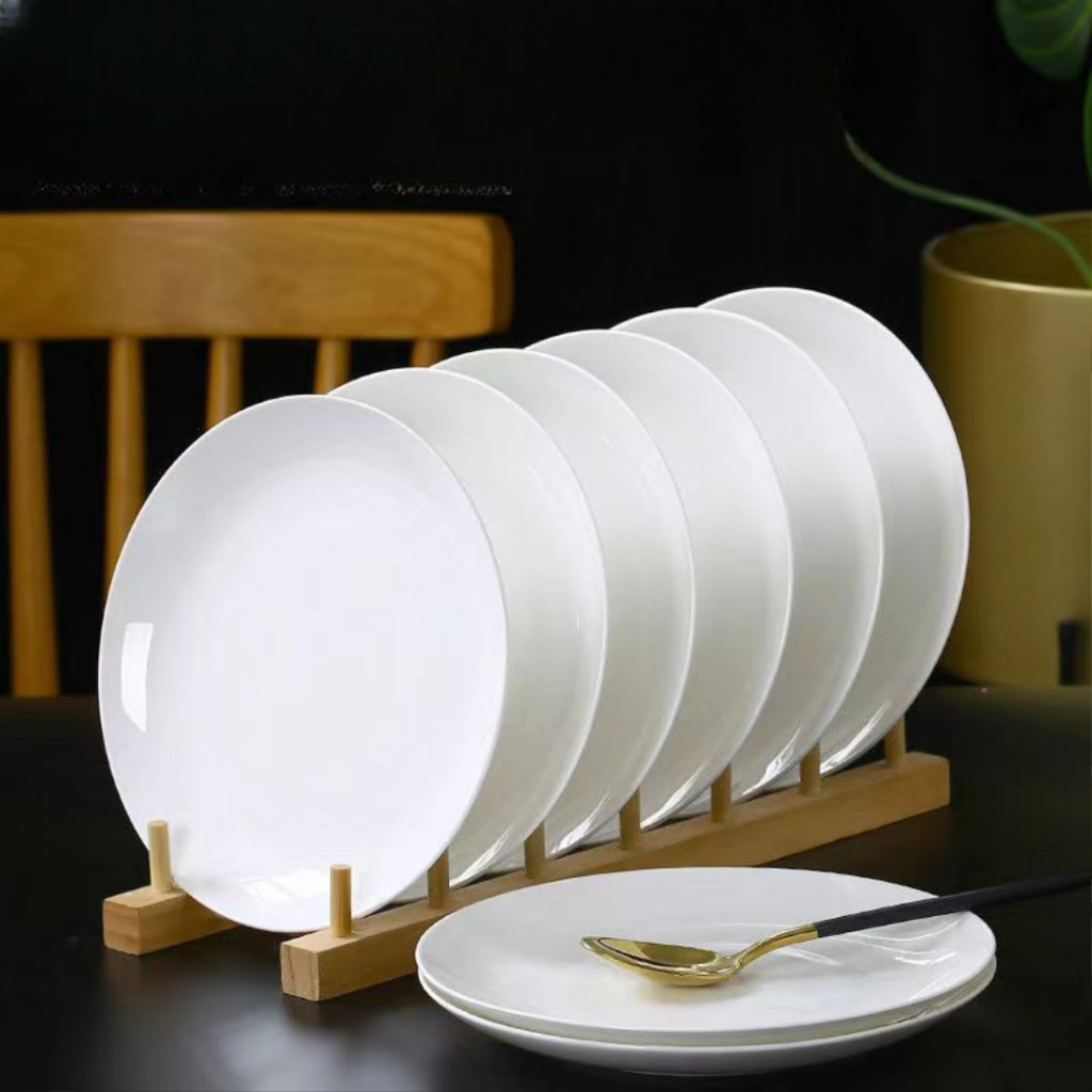 Đĩa Tròn Sâu Phíp Trắng Cao Cấp Melamine A5 226-6.5