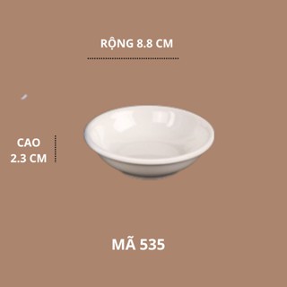 Bát Chấm Tròn Phíp Trắng Cao Cấp Melamine A5 535