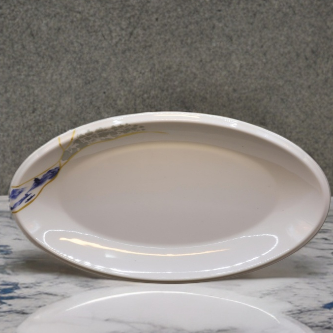 Đĩa Xoài Hoa Phương Đông Melamine Cao Cấp 3018