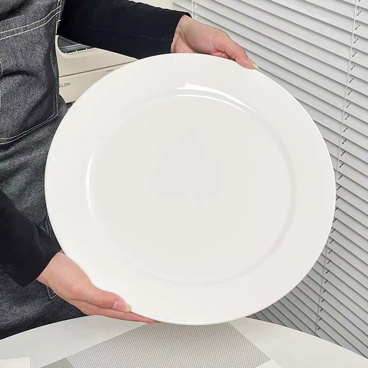 Đĩa Tròn Sâu Trắng Cao Cấp Melamine A5 P1007