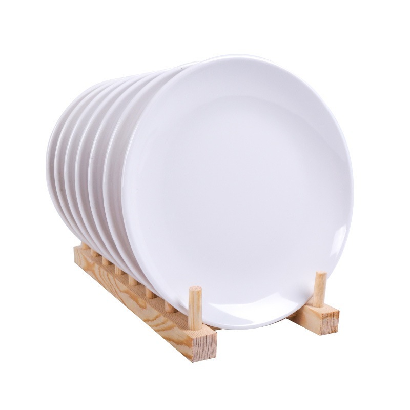 Đĩa Tròn Cạn Phíp Melamine A5 Trắng Cao Cấp 8109